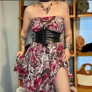 Fairycore Butterfly Fuchsia Coquette Gypsy Skirt / Dress